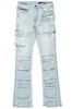 Yasu Blue Painter Stacked Flare Jean sold by Rockstar Original