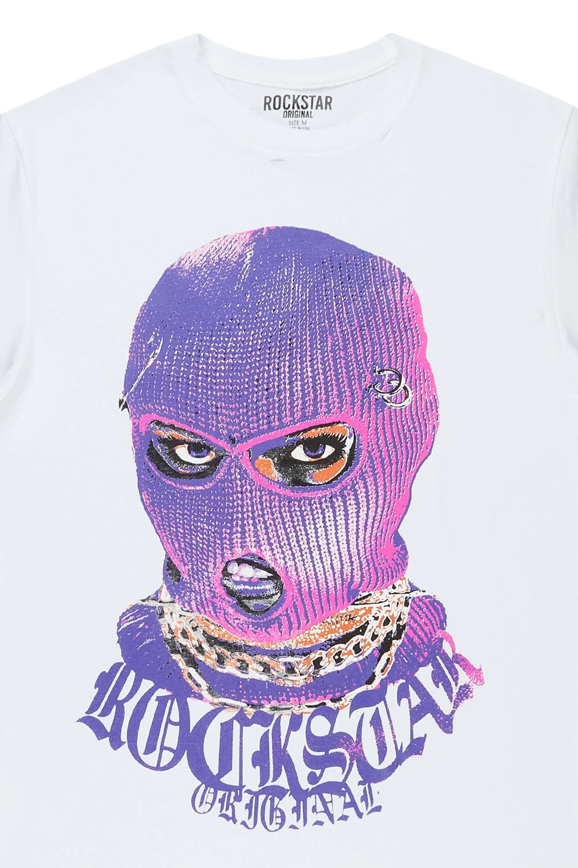 Murdra White Graphic T-Shirt sold by Rockstar Original product image thumbnail 3