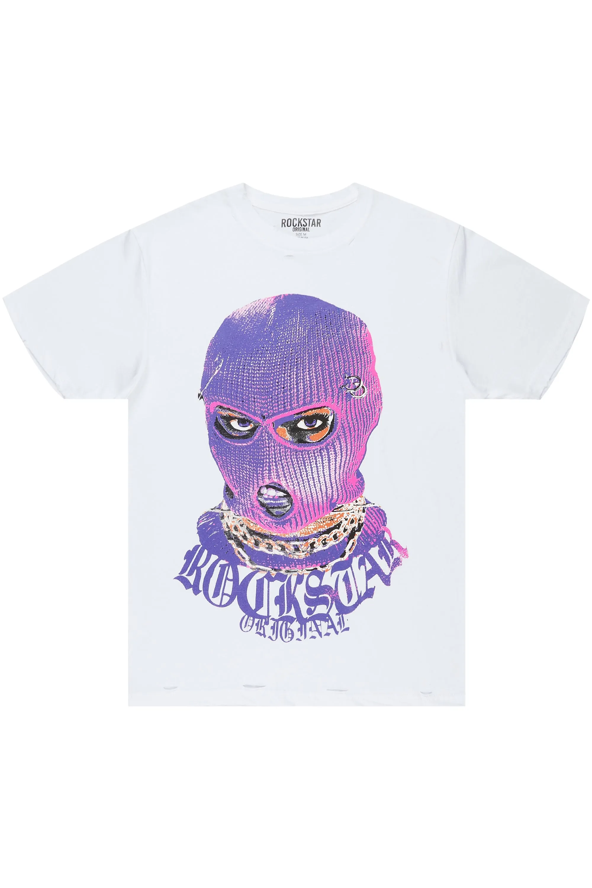Murdra White Graphic T-Shirt sold by Rockstar Original