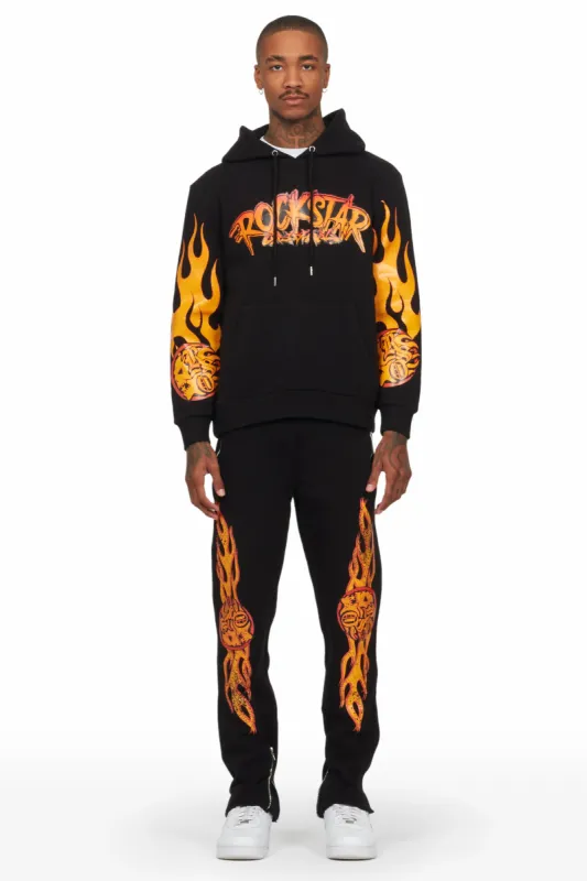 Iheartu Black Slim Fit Track Set sold by Rockstar Original