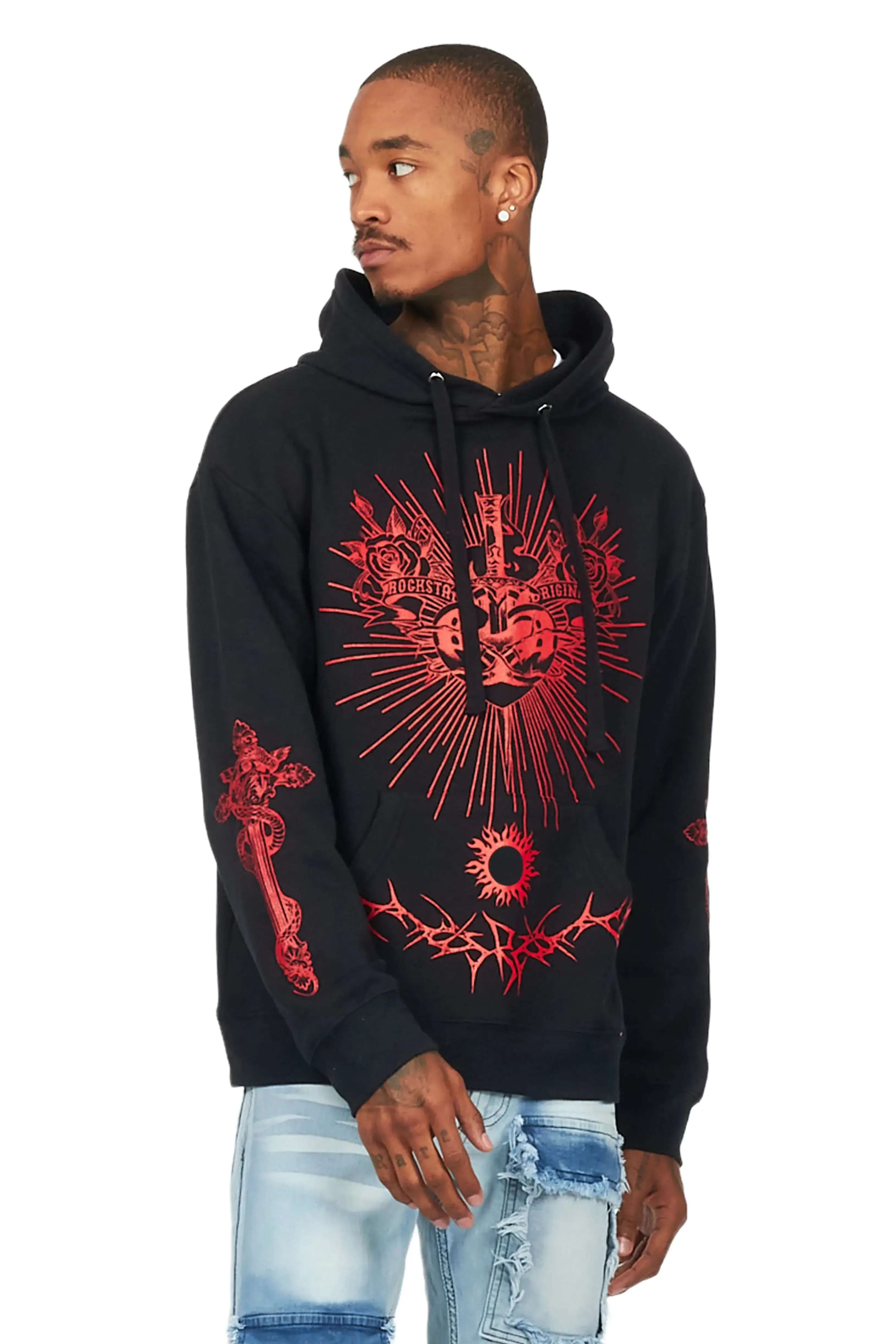 Leander Black Graphic Hoodie sold by Rockstar Original product image thumbnail 4