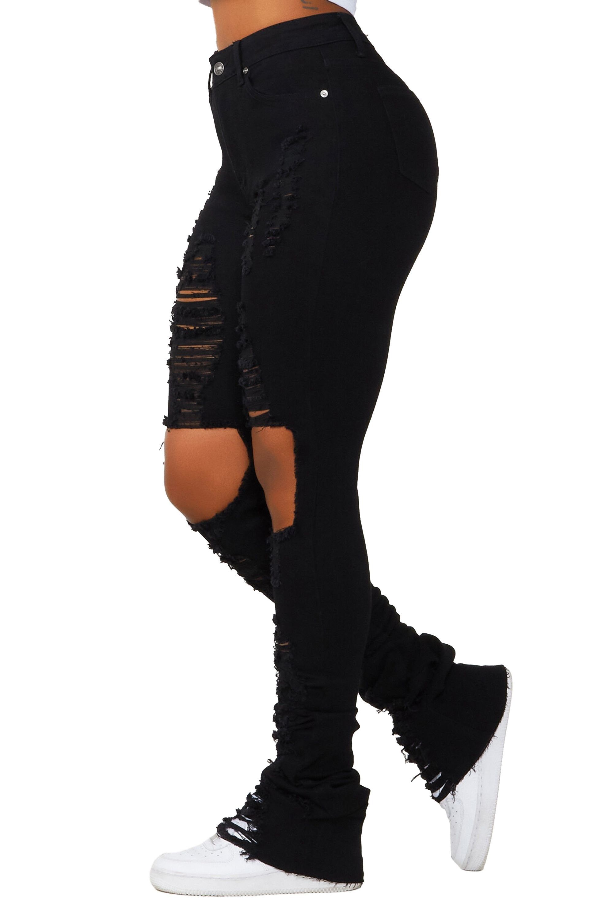 Makena Black Super Stacked Jean sold by Rockstar Original product image thumbnail 6