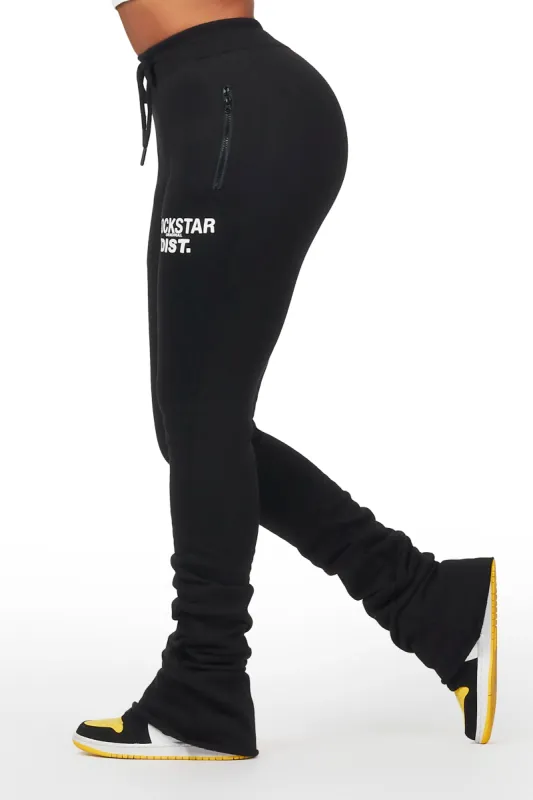 Juliana Black Super Stacked Track Pant sold by Rockstar Original
