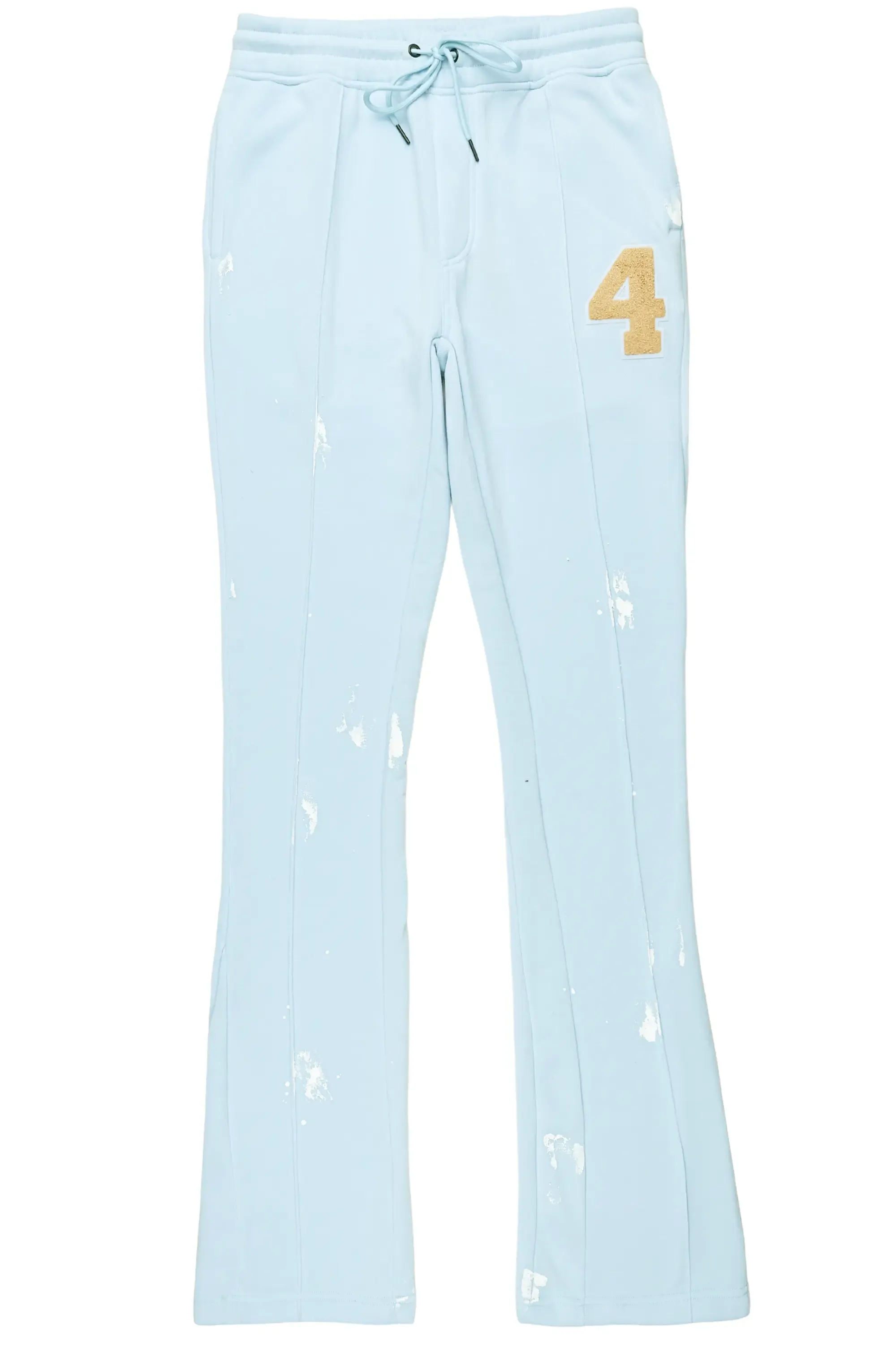 Angelo Sky Blue Patchwork Stacked Flare Pants sold by Rockstar Original product image thumbnail 2