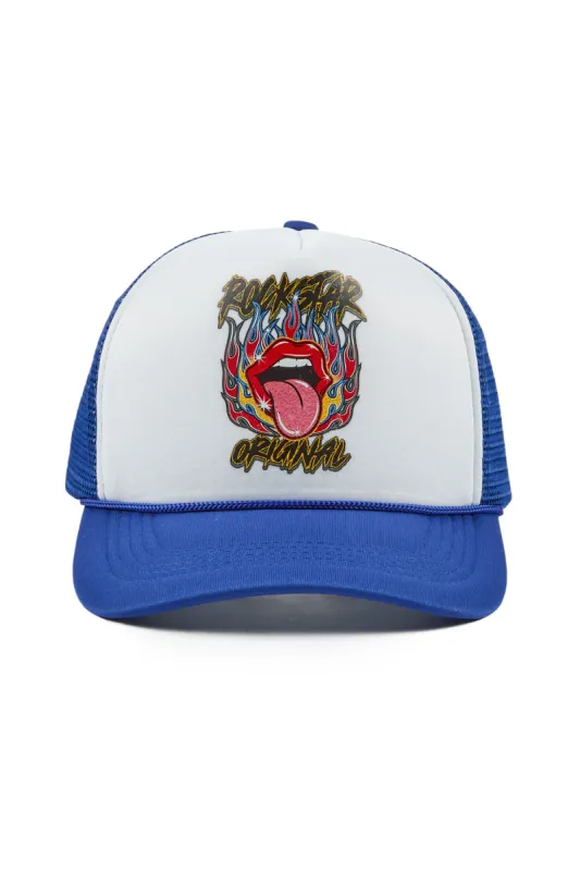 Henlix White/Royal Trucker Hat sold by Rockstar Original