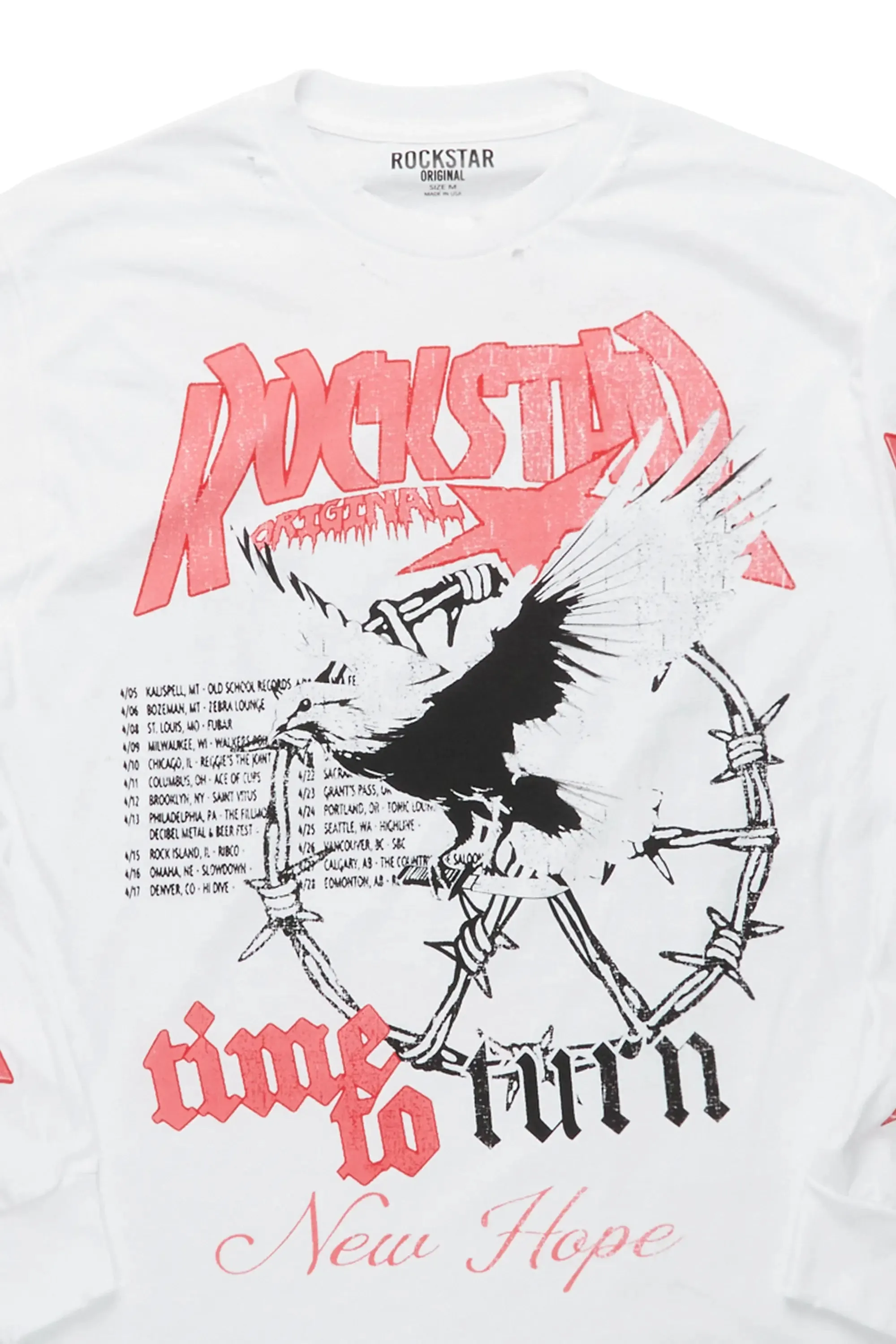 Crista White Long Sleeve T-Shirt sold by Rockstar Original product image thumbnail 4