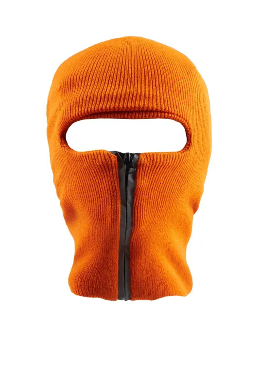Anzel Orange Zipper Ski Mask sold by Rockstar Original
