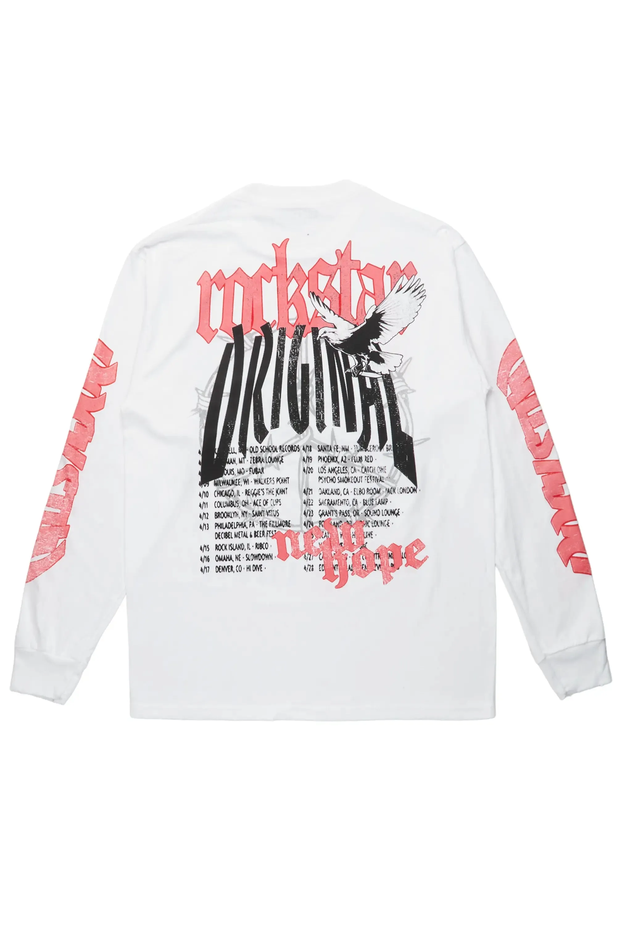 Crista White Long Sleeve T-Shirt sold by Rockstar Original product image thumbnail 5