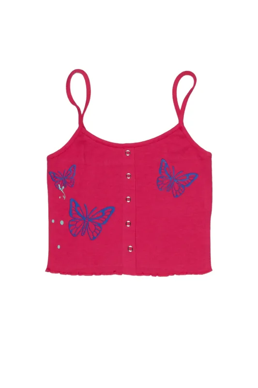Henlee Tank Top-Fuchsia sold by Rockstar Original