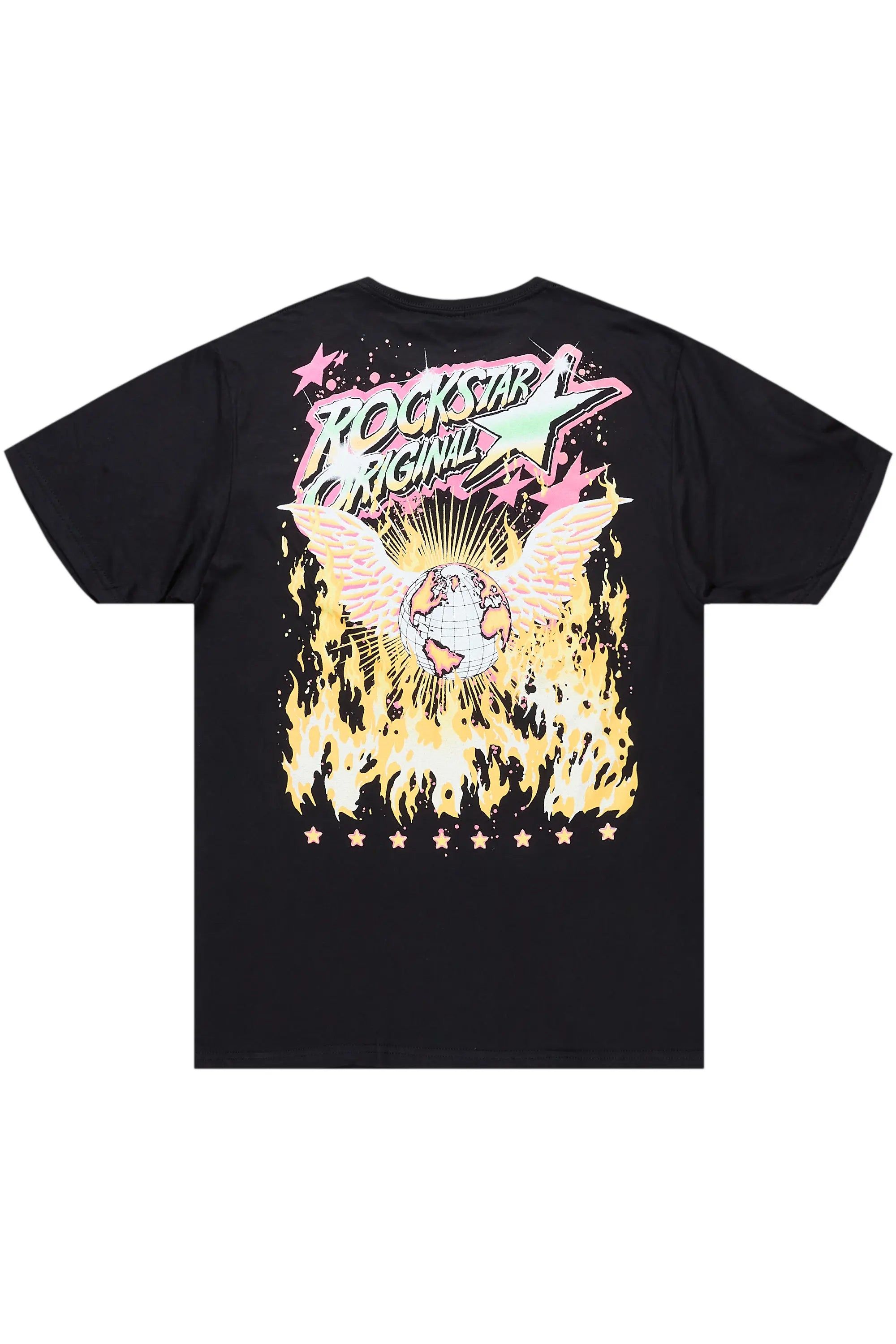 Whitefall Black Graphic T-Shirt sold by Rockstar Original product image thumbnail 5