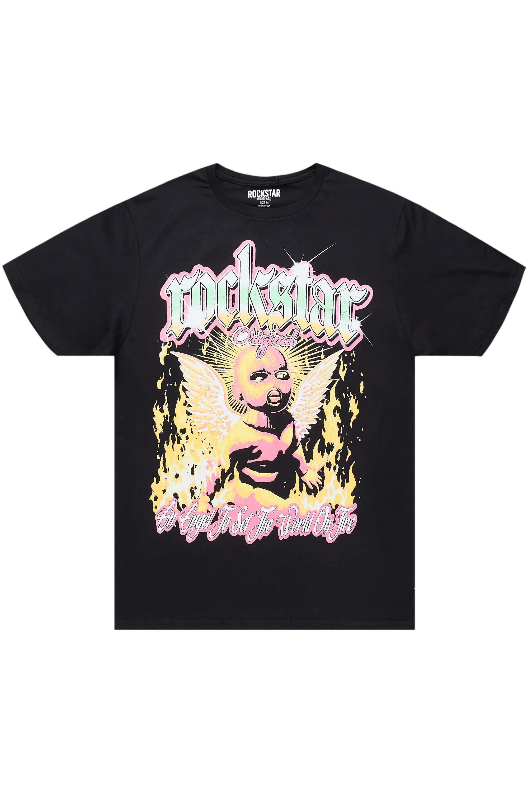 Whitefall Black Graphic T-Shirt sold by Rockstar Original product image thumbnail 2