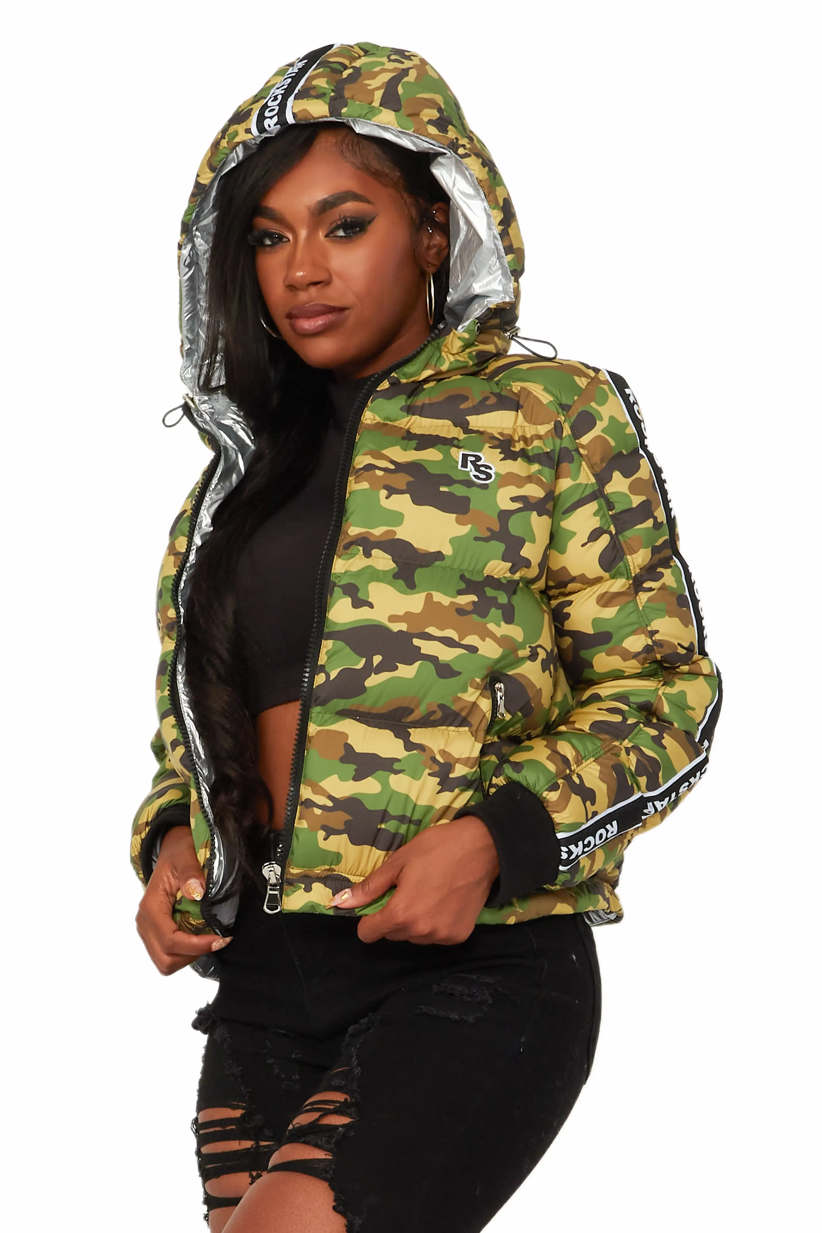 Jackey Camo Puffer Jacket sold by Rockstar Original product image thumbnail 4