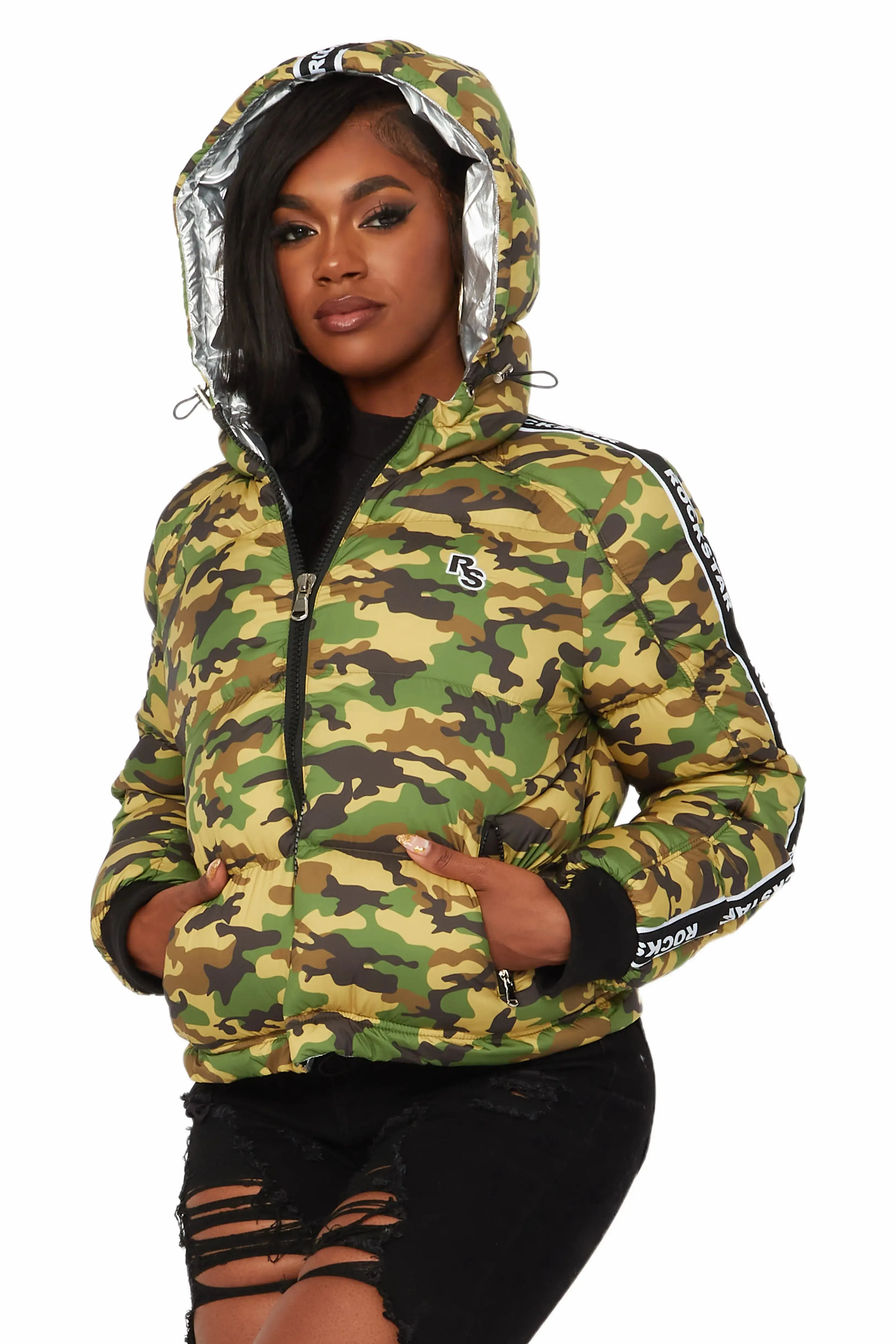 Jackey Camo Puffer Jacket sold by Rockstar Original