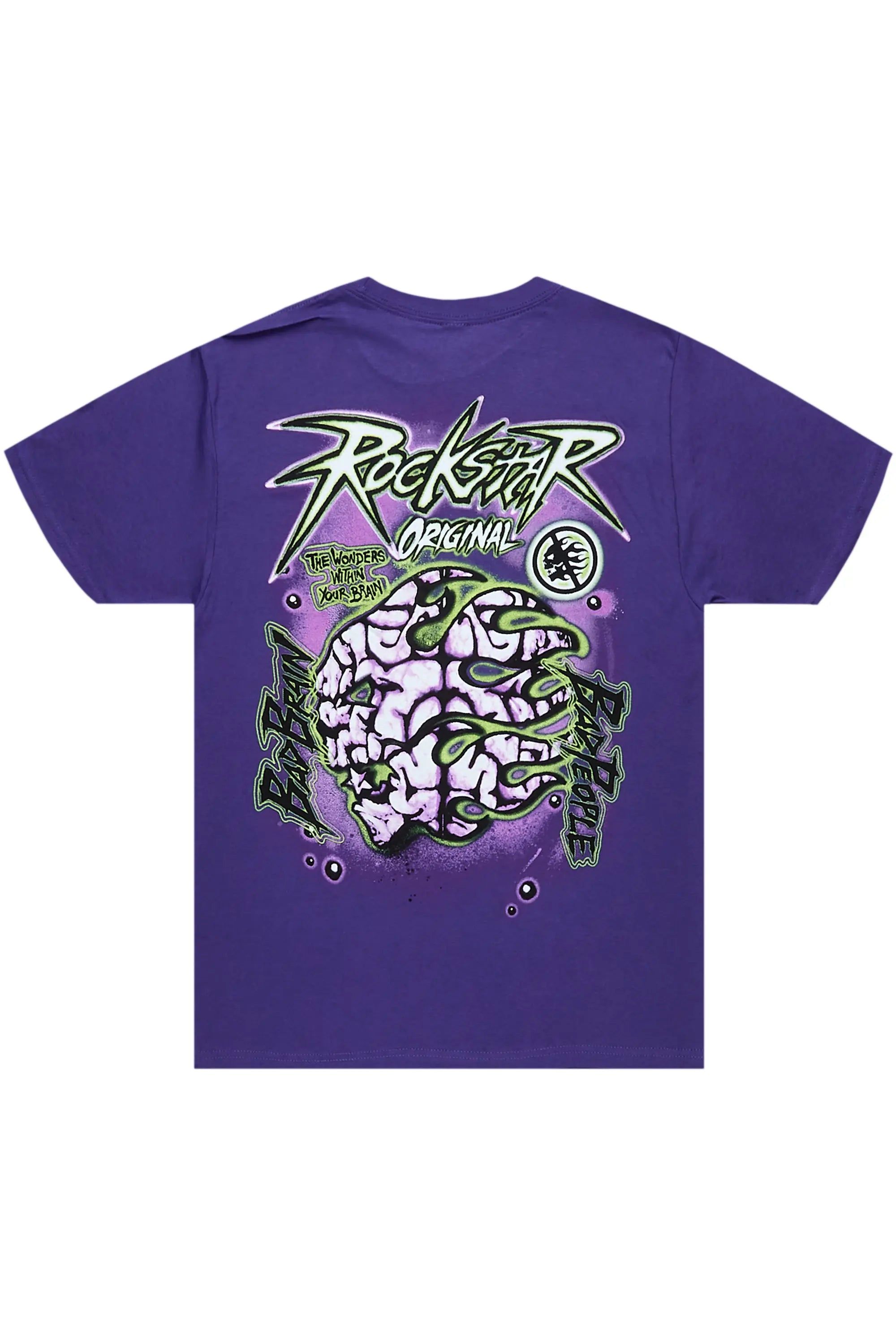 Braindead Purple Graphic T-Shirt sold by Rockstar Original product image thumbnail 3