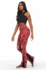 Khaleesy Red Camo Stacked Flare Jean sold by Rockstar Original