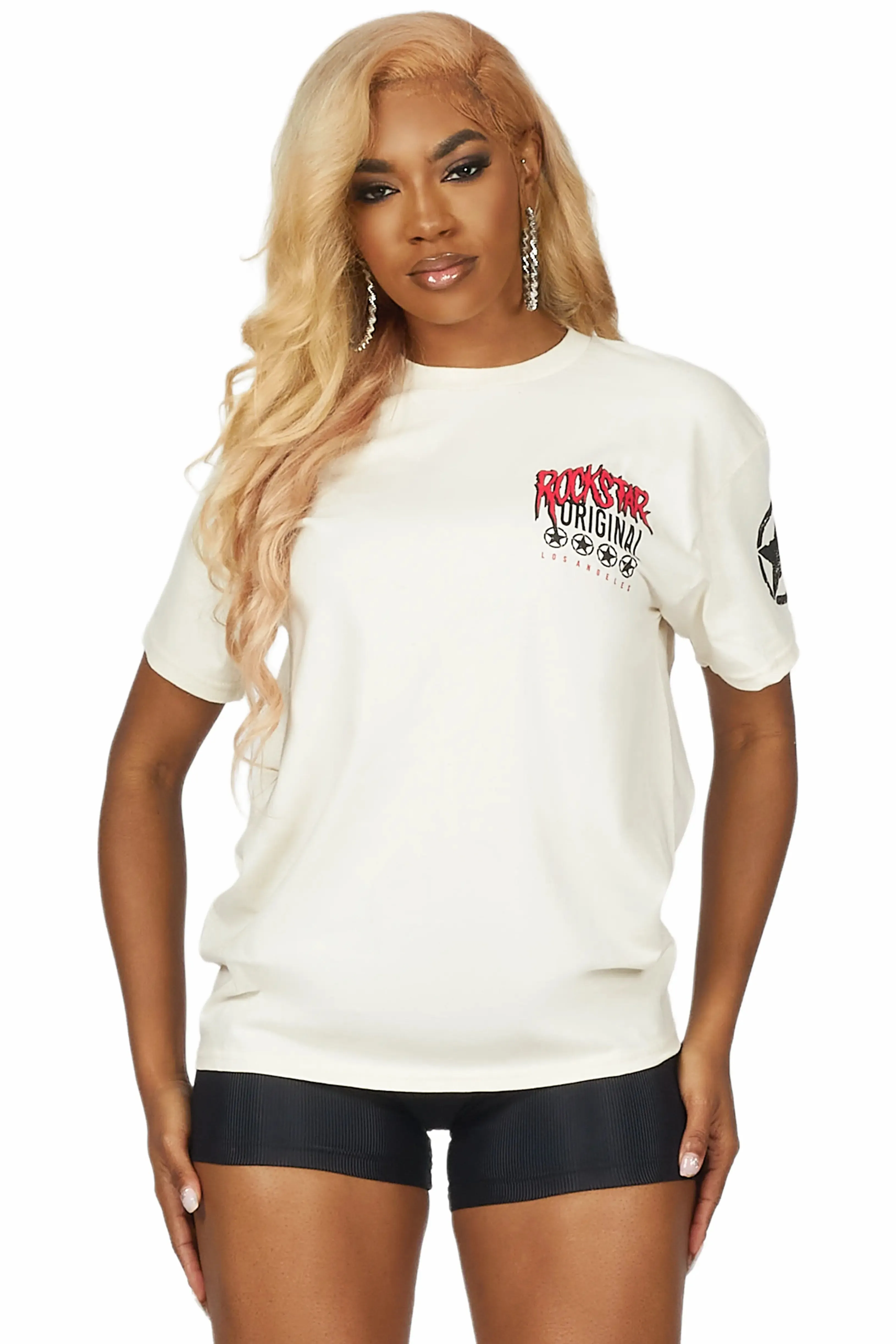 Diandra White Oversized T-Shirt sold by Rockstar Original