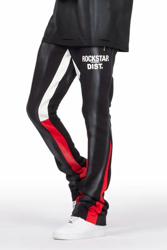 Firoz Black/White Graphic Stacked Flare Pant sold by Rockstar Original