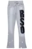 Acotas Grey Patchwork Stacked Flare Pants sold by Rockstar Original