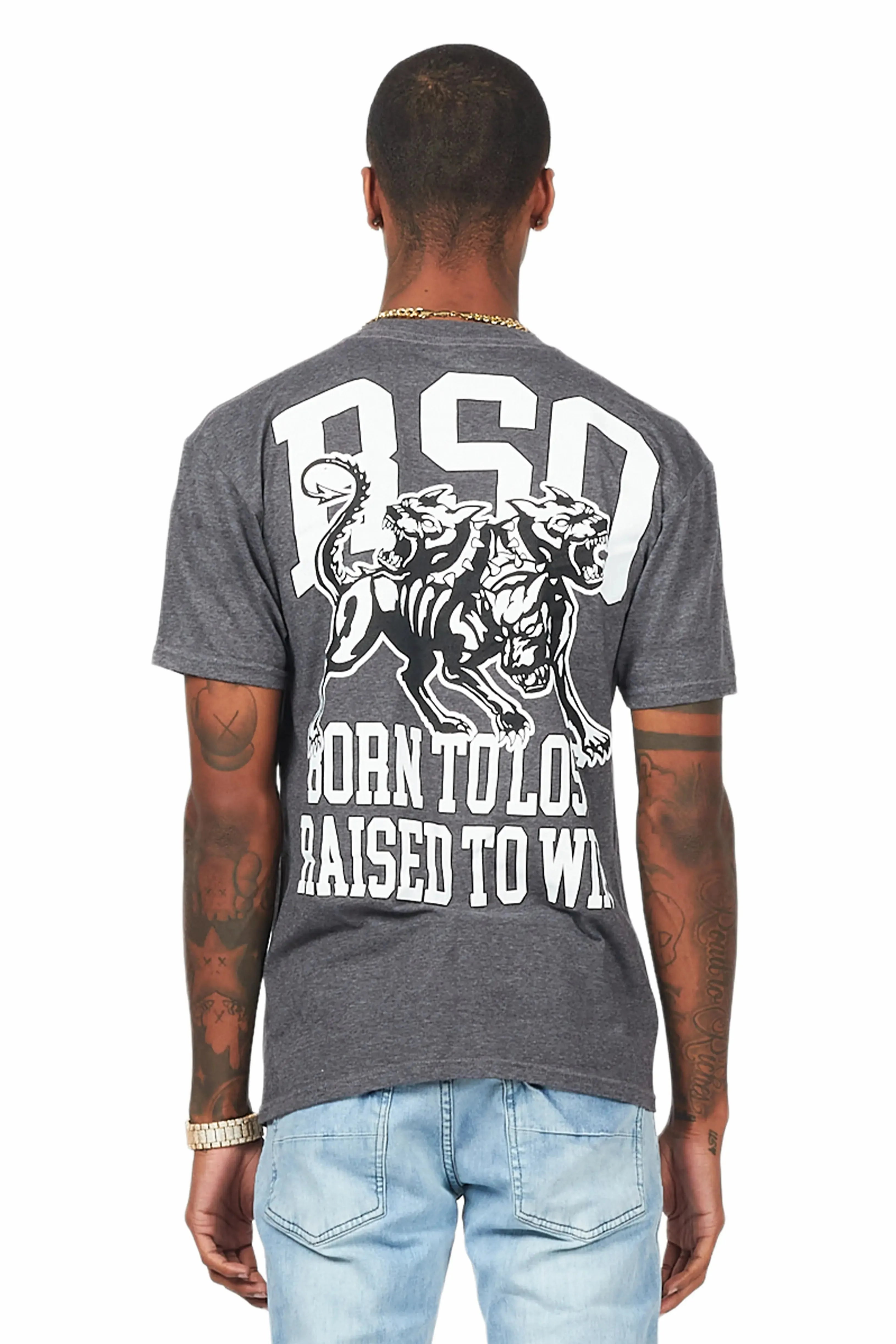 Fagan Heather Charcoal Graphic T-Shirt sold by Rockstar Original product image thumbnail 5