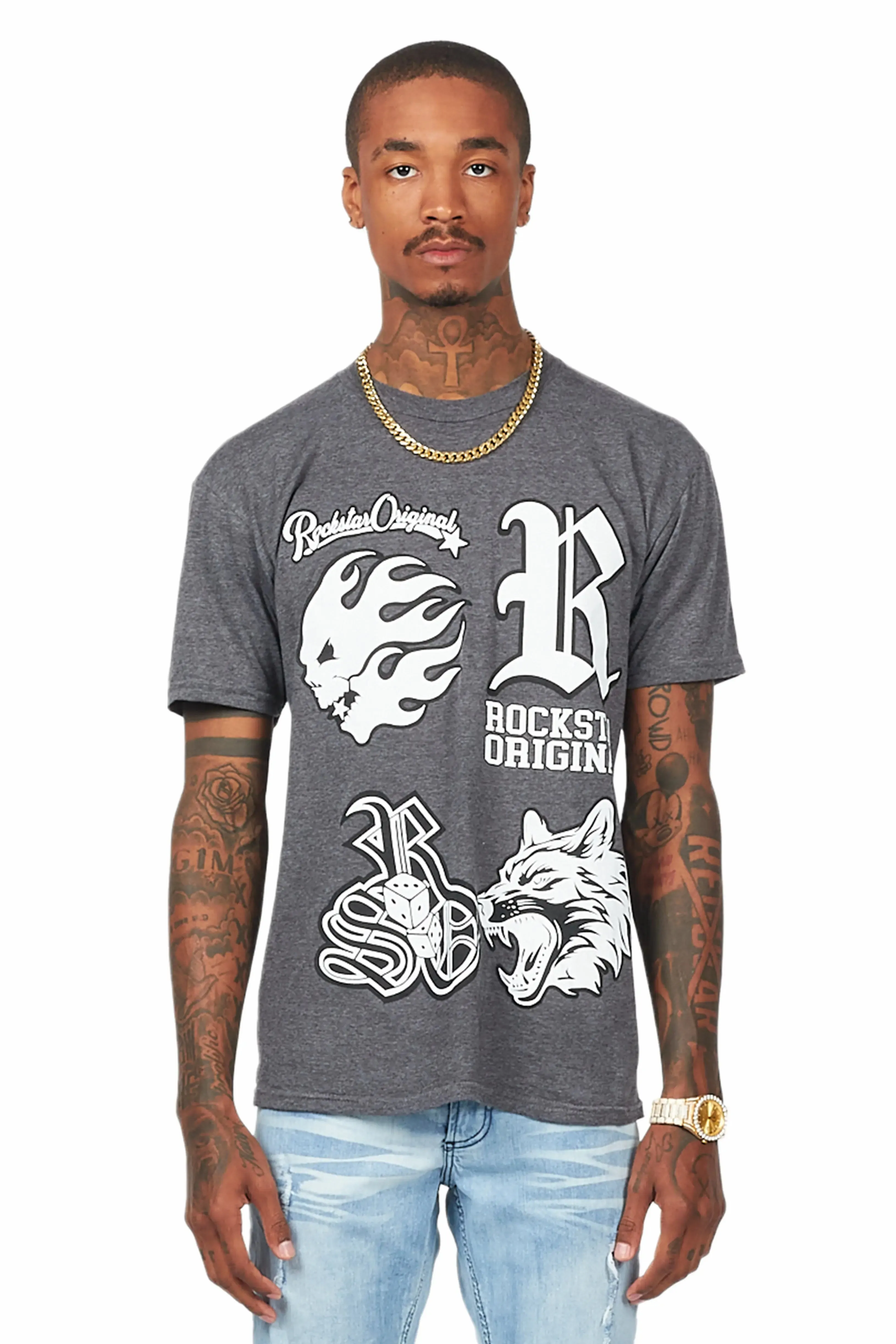 Fagan Heather Charcoal Graphic T-Shirt sold by Rockstar Original