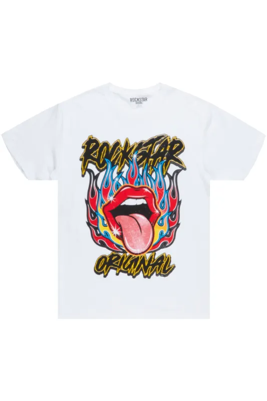 Henlix White Graphic T-Shirt sold by Rockstar Original
