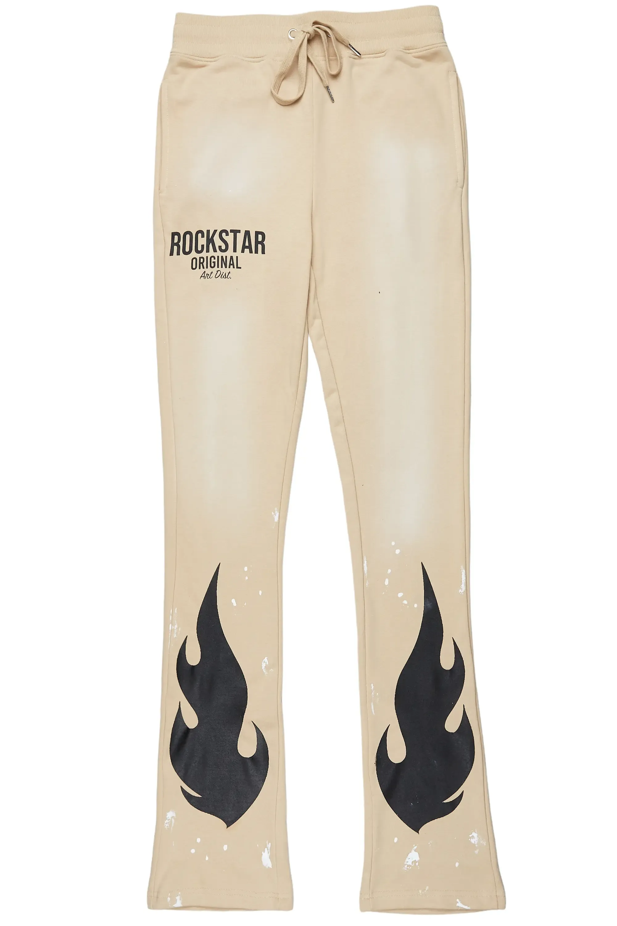 Damani Beige Patchwork Stacked Flare Pants sold by Rockstar Original product image thumbnail 2