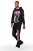 Obern Black/Black Graphic Hoodie/Stacked Flare Pant Track Set sold by Rockstar Original