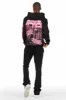 Obern Black/Black Graphic Hoodie/Stacked Flare Pant Track Set sold by Rockstar Original