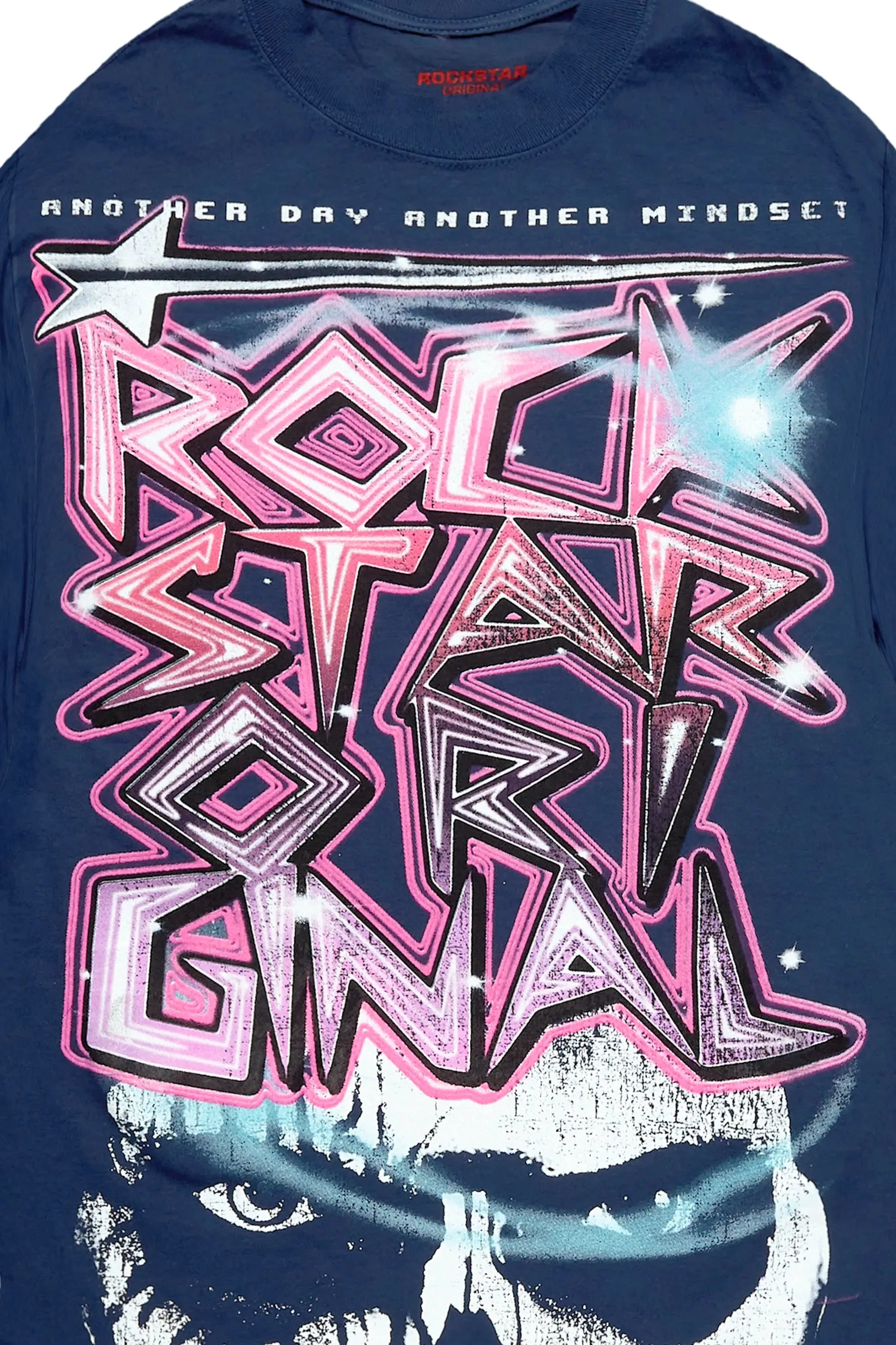 Krog Navy Oversized Graphic T-Shirt sold by Rockstar Original product image thumbnail 3