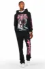 Obern Black/Black Graphic Hoodie/Stacked Flare Pant Track Set sold by Rockstar Original