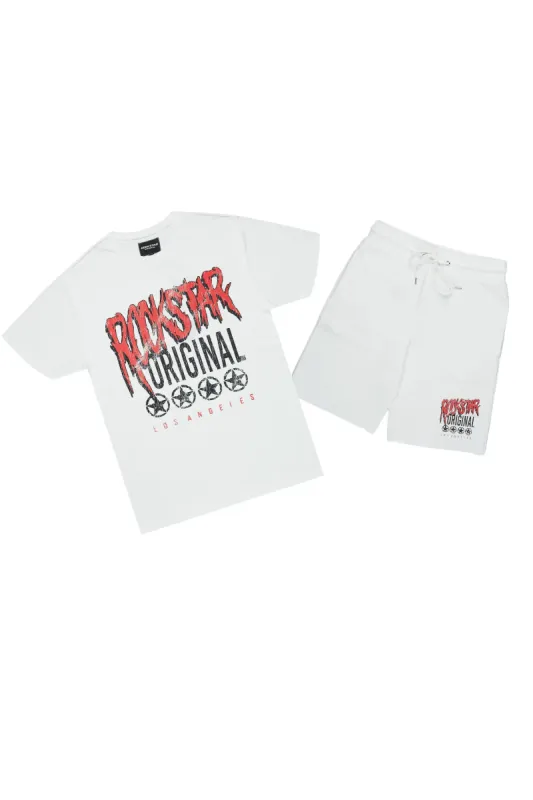 Wizzurd White T-Shirt/Short Set sold by Rockstar Original