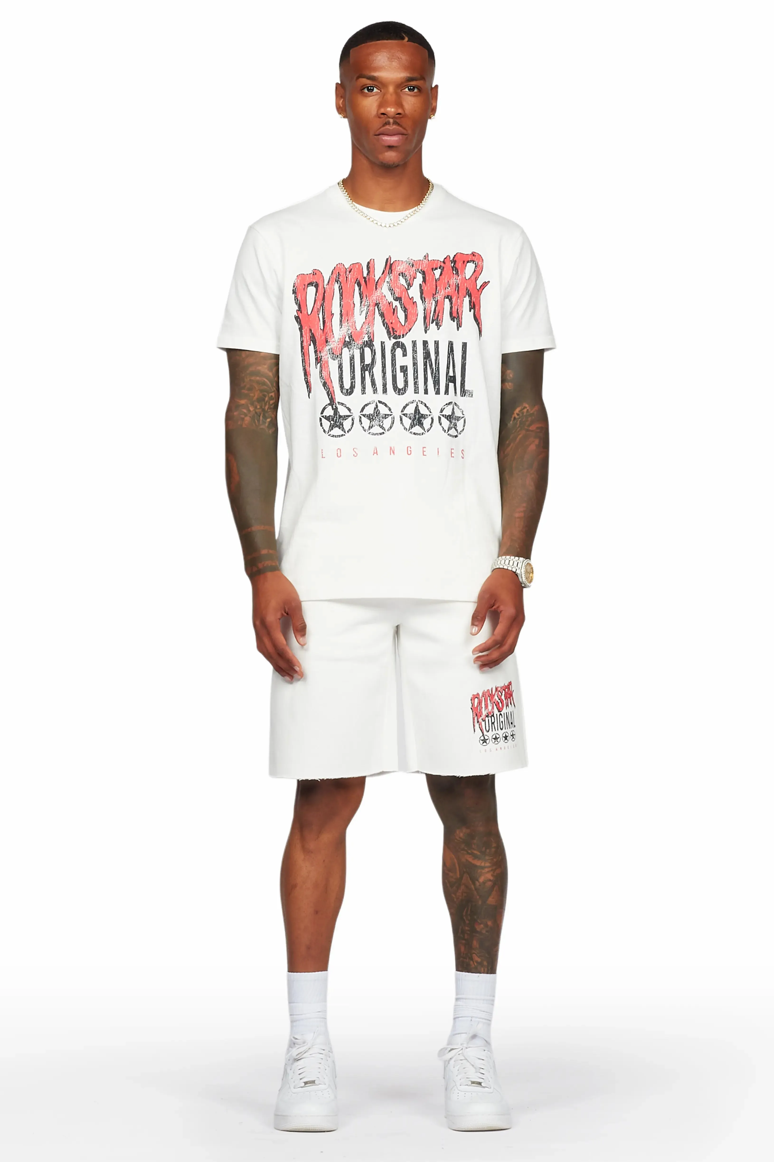 Wizzurd White T-Shirt/Short Set sold by Rockstar Original product image thumbnail 2