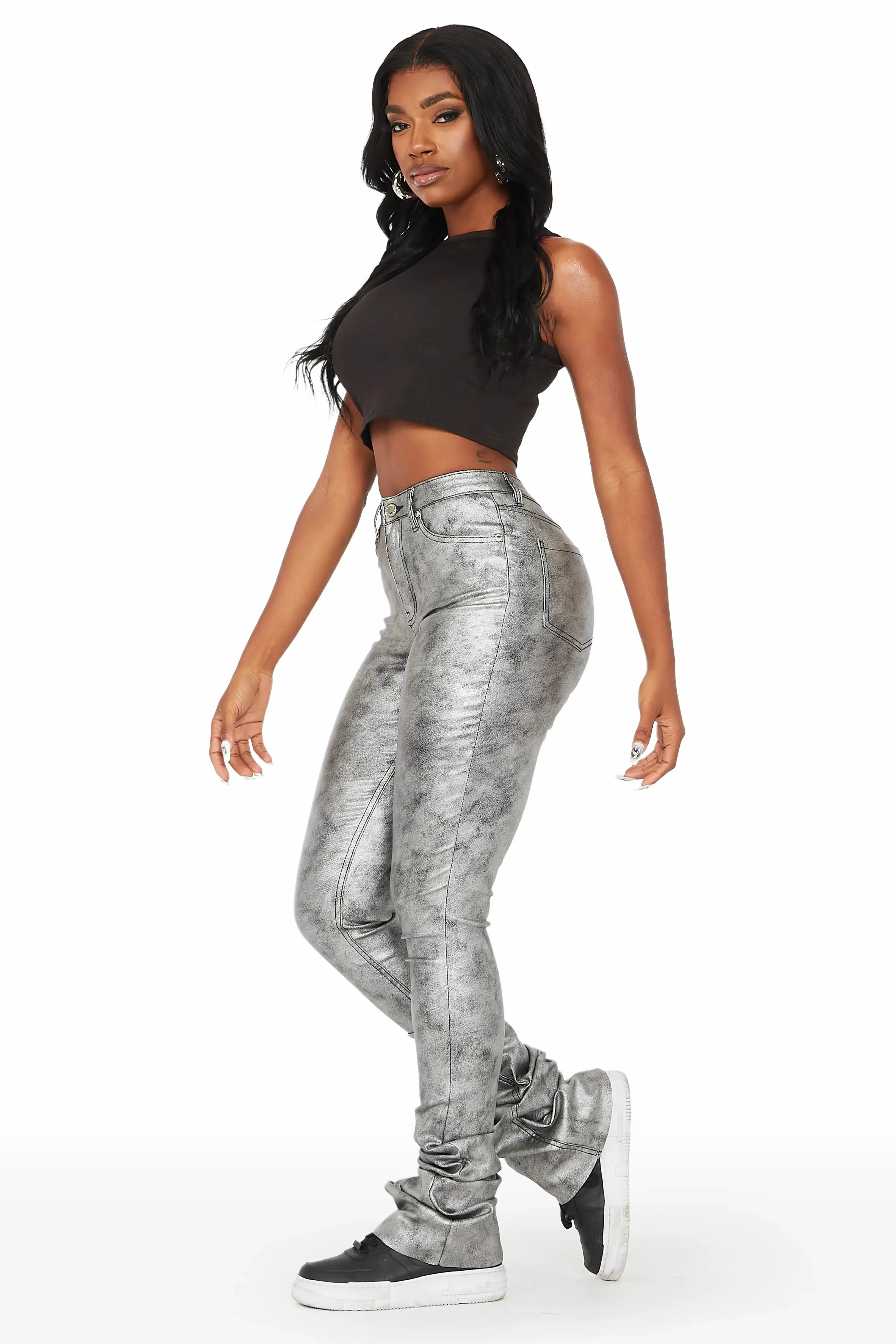 Kamila Silver Super Stacked Pant sold by Rockstar Original product image thumbnail 4