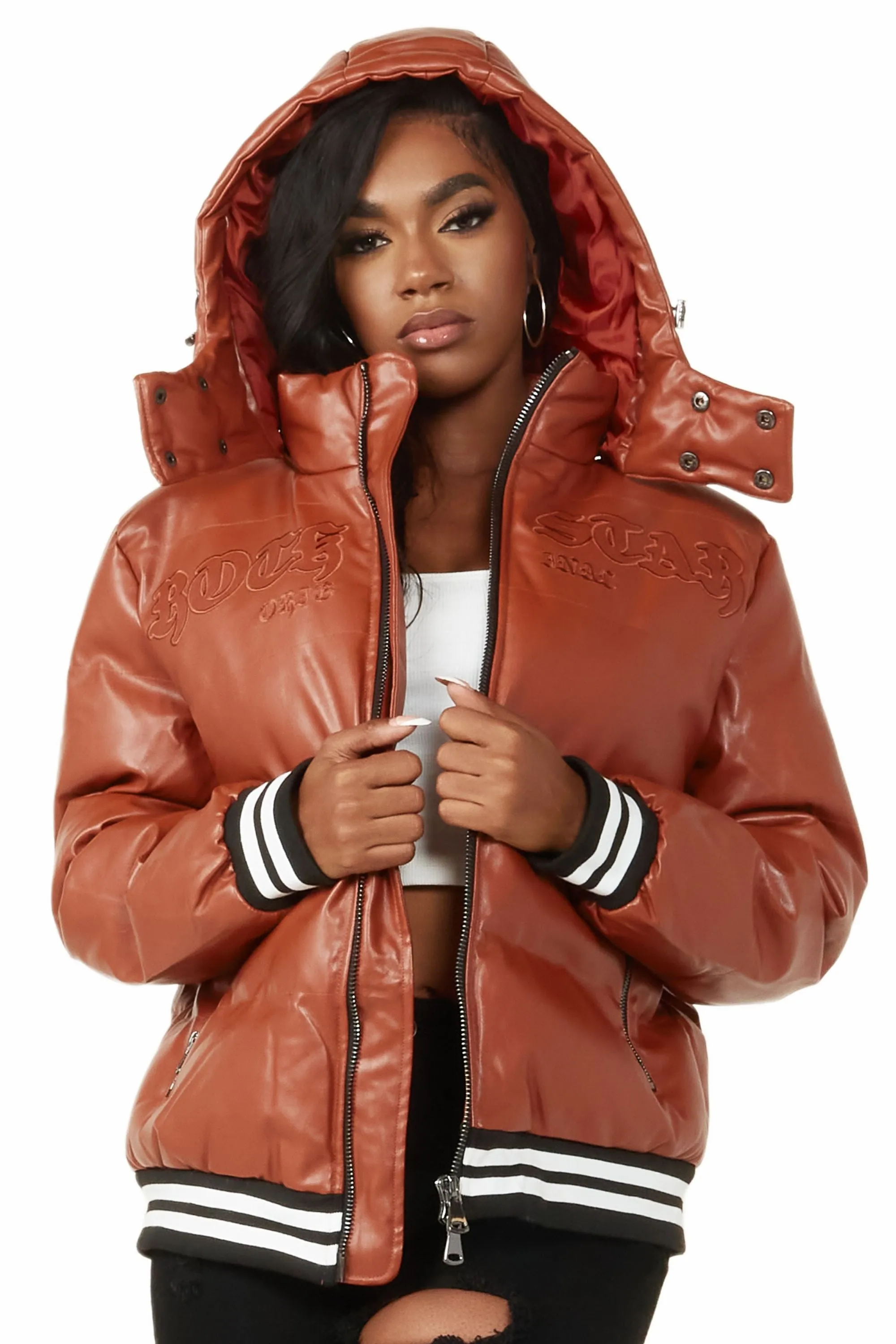 Miss Rust Puffer Jacket sold by Rockstar Original