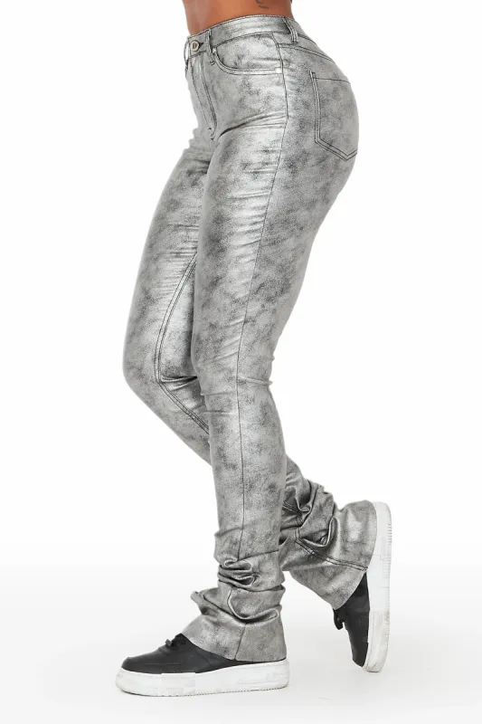 Kamila Silver Super Stacked Pant sold by Rockstar Original