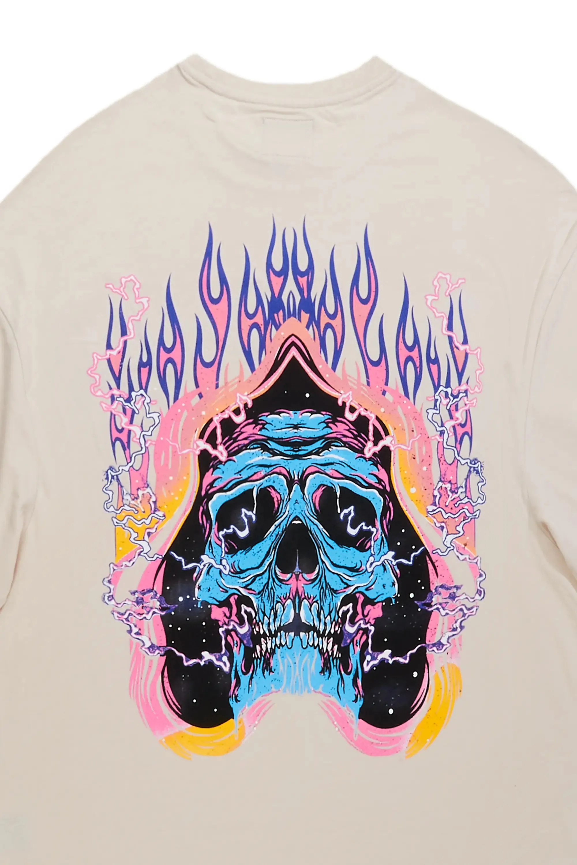 Disstans Beige Oversized Graphic T-Shirt sold by Rockstar Original product image thumbnail 2