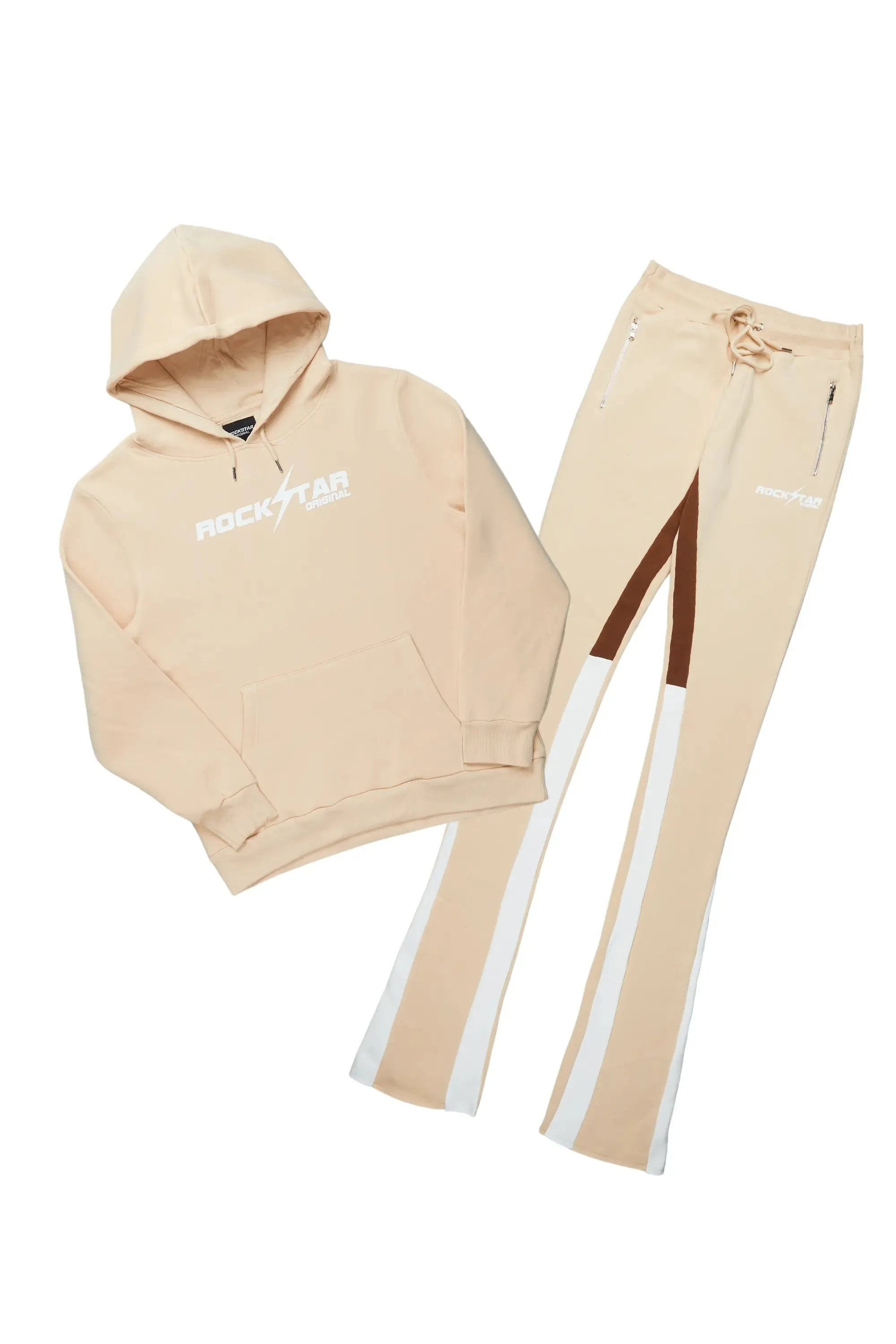 Toby Beige Super Stacked Flare Track Set sold by Rockstar Original product image thumbnail 2