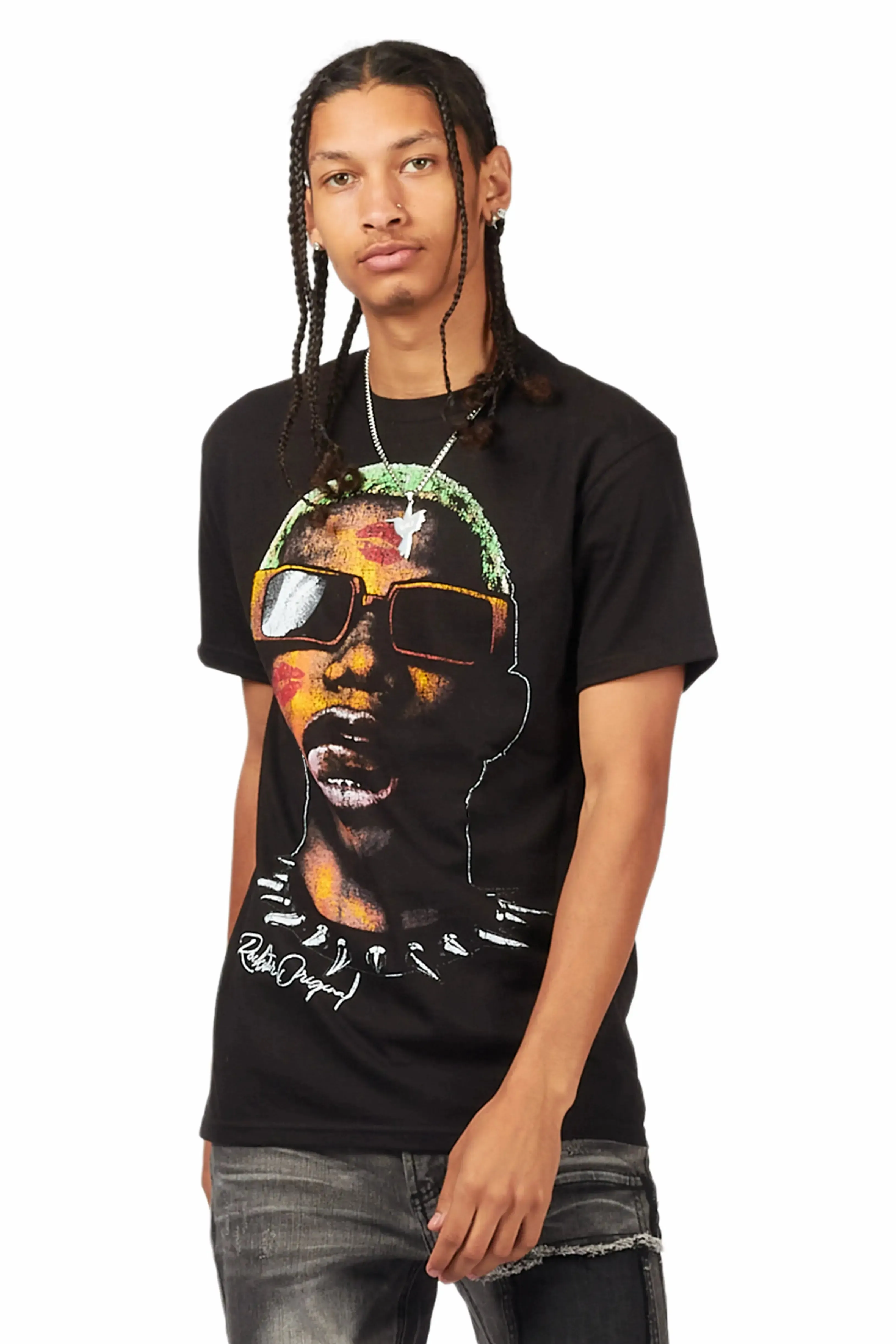 Machine Gun Black Graphic T-Shirt sold by Rockstar Original product image thumbnail 3