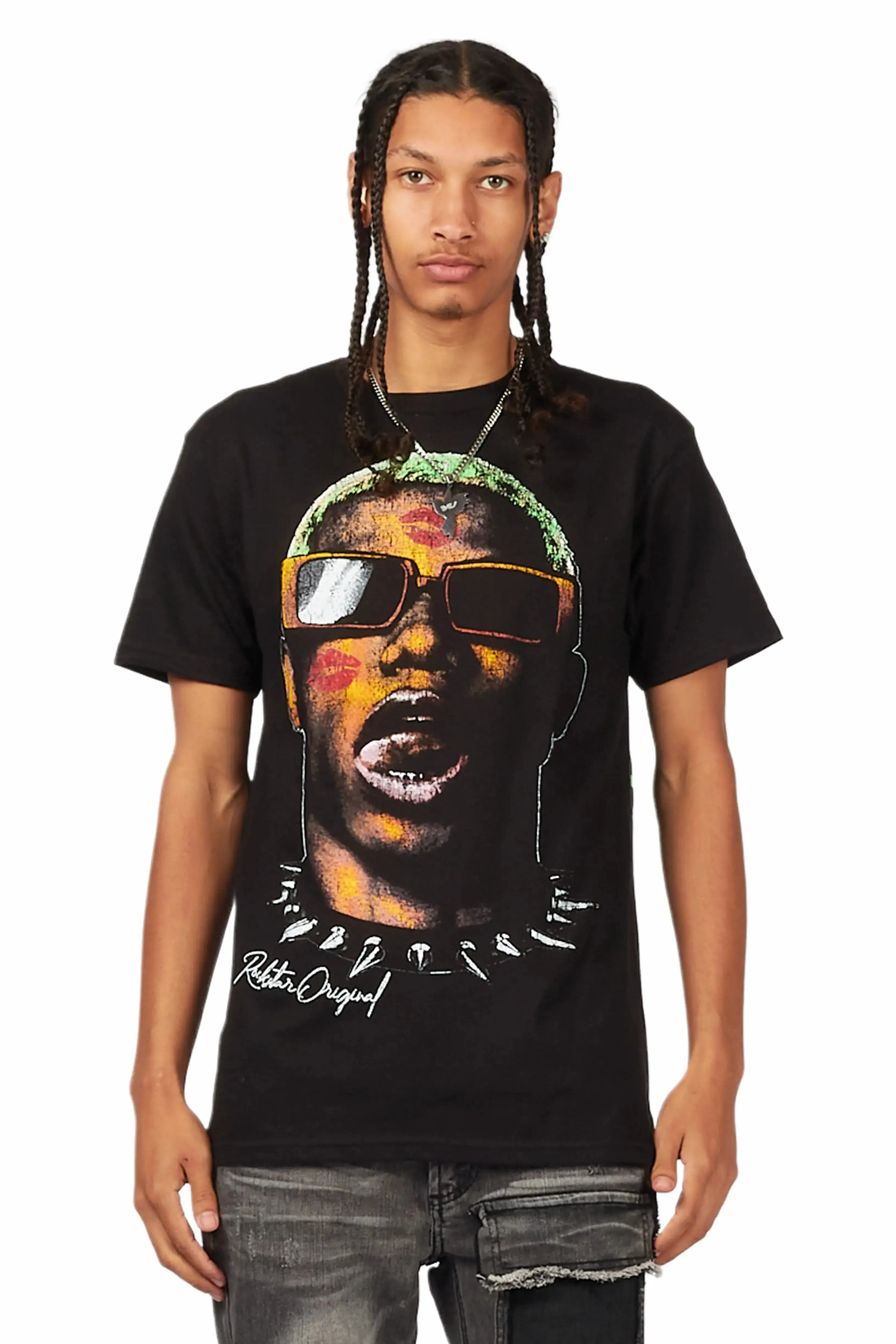 Machine Gun Black Graphic T-Shirt sold by Rockstar Original