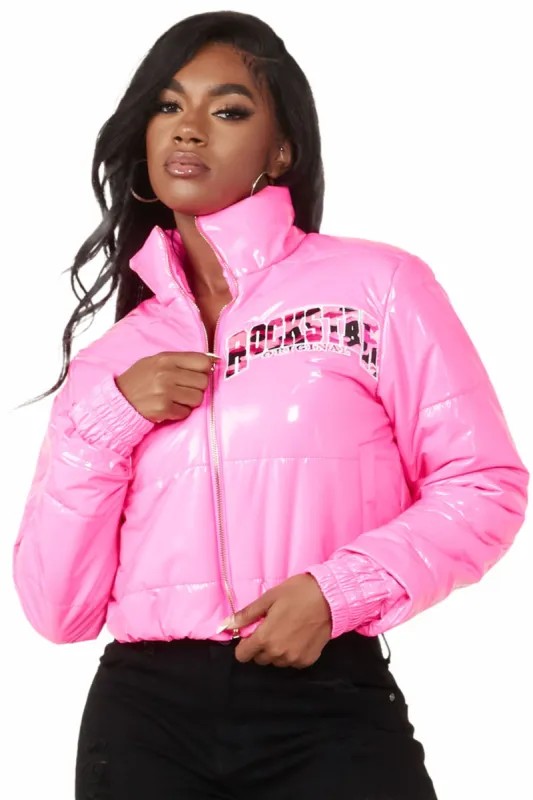 Keepin' Secrets Fuchsia Puffer Jacket sold by Rockstar Original