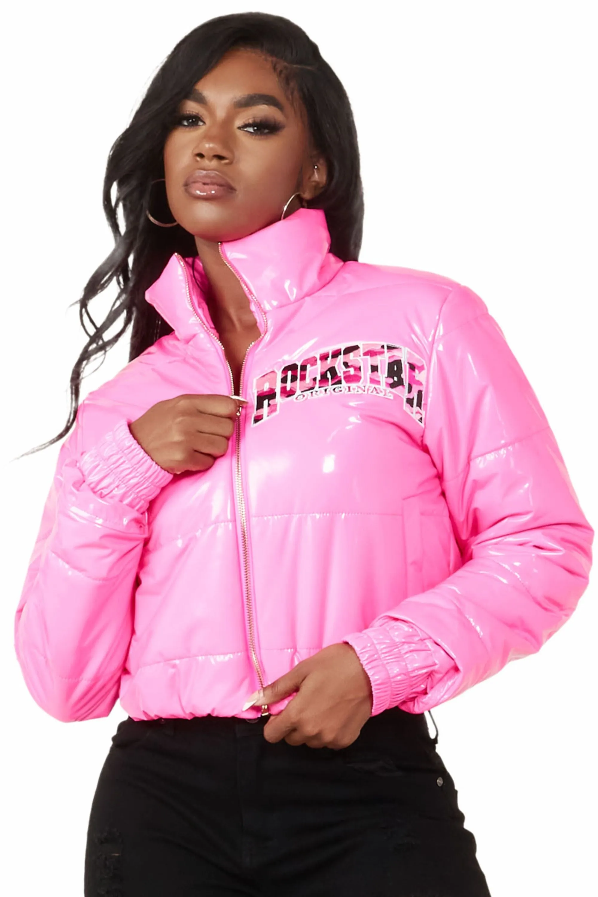 Keepin' Secrets Fuchsia Puffer Jacket sold by Rockstar Original