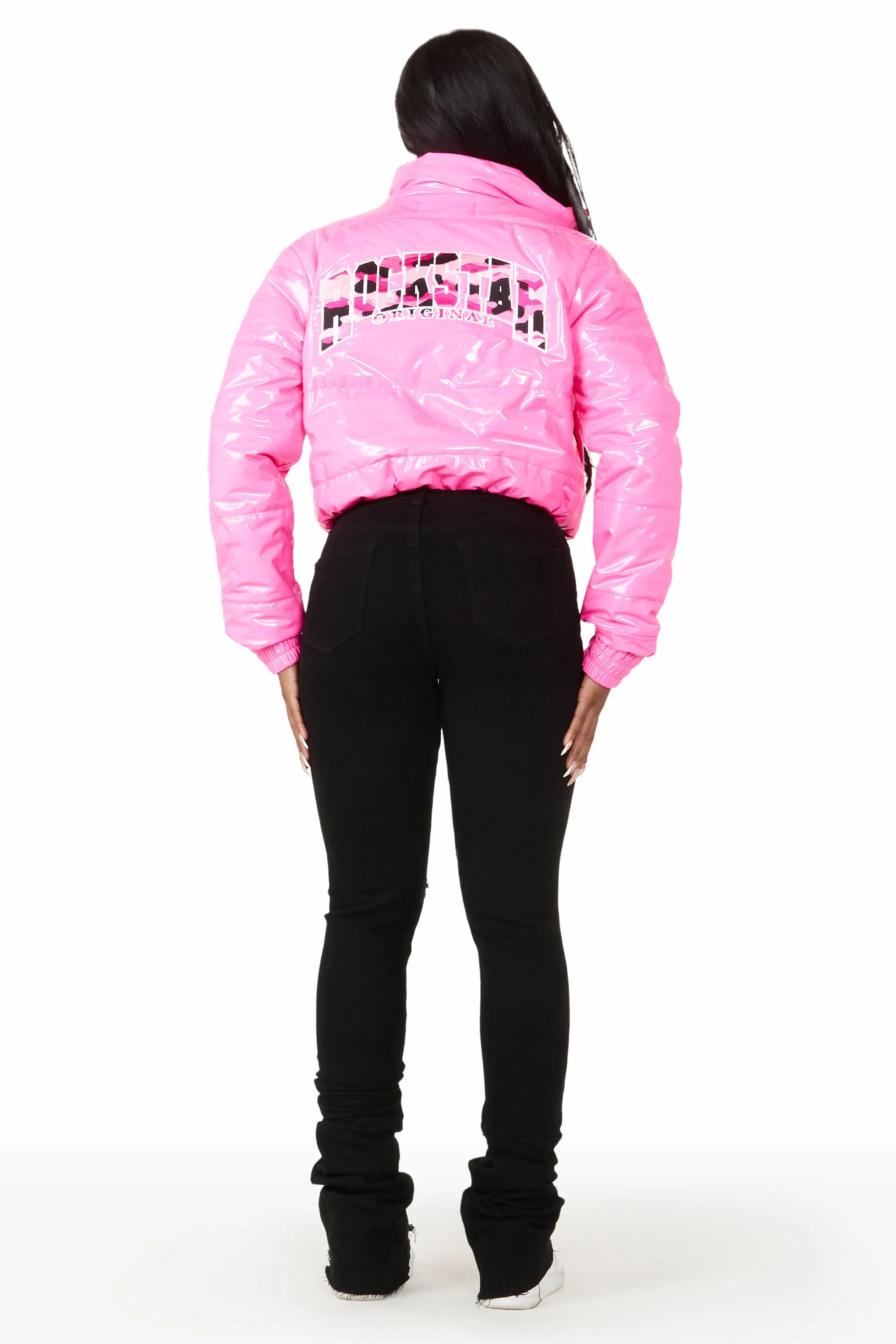 Keepin' Secrets Fuchsia Puffer Jacket sold by Rockstar Original product image thumbnail 4