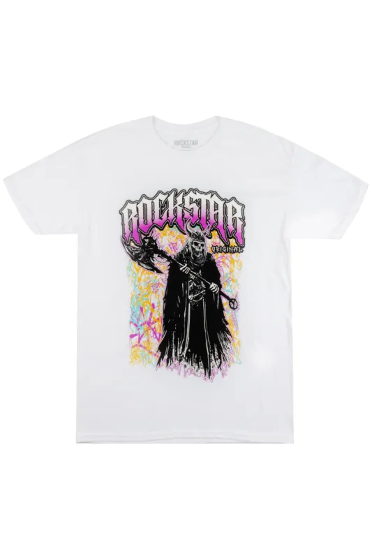 Hutton Graphic T-Shirt-White sold by Rockstar Original