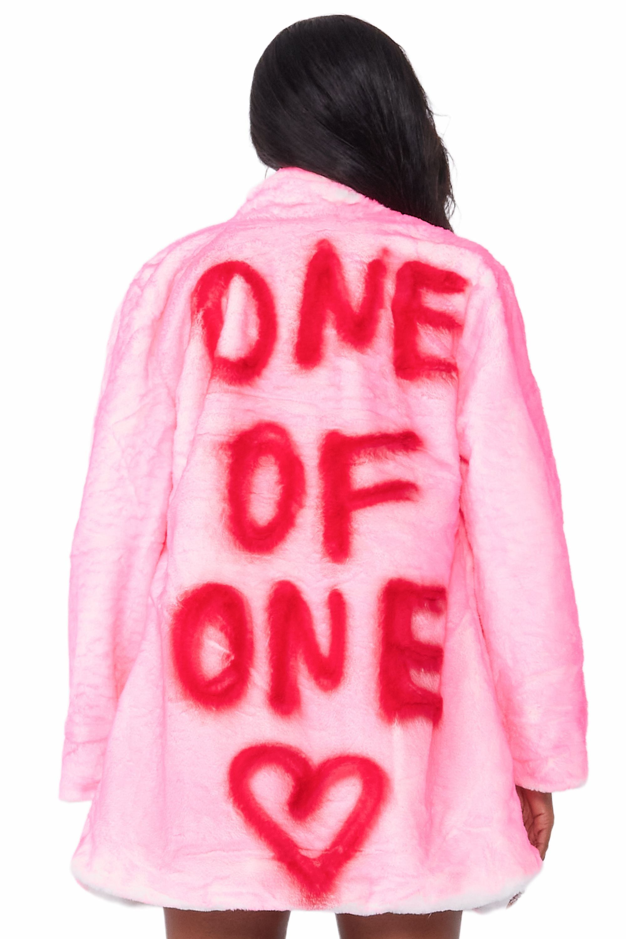 She's A Boss Pink Fur Jacket sold by Rockstar Original