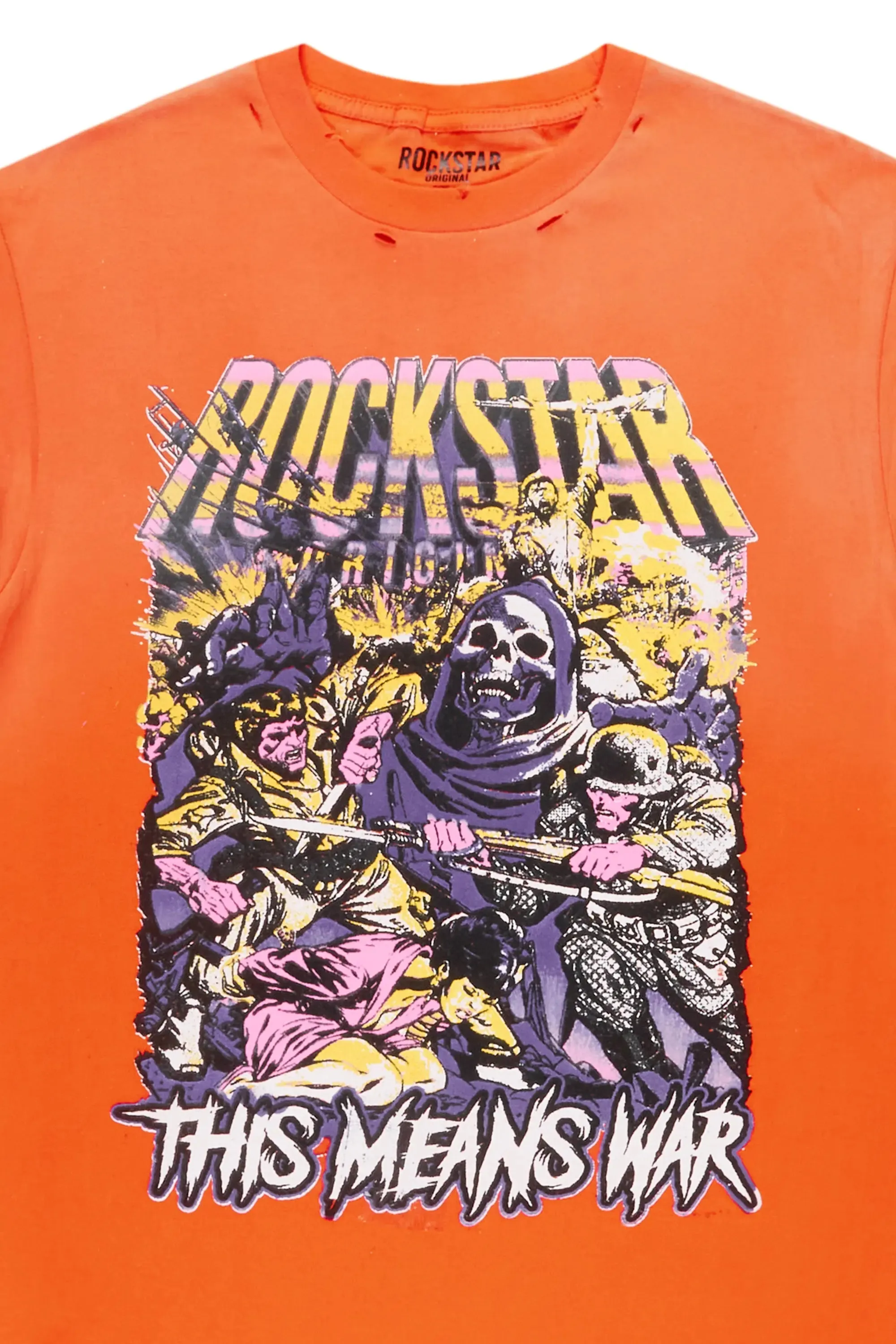Normandie Orange Graphic T-Shirt sold by Rockstar Original product image thumbnail 2