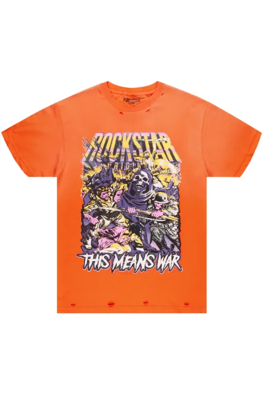 Normandie Orange Graphic T-Shirt sold by Rockstar Original