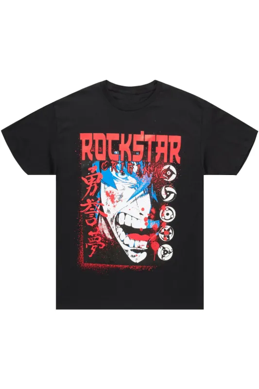 Ginkata Black Graphic T-Shirt sold by Rockstar Original