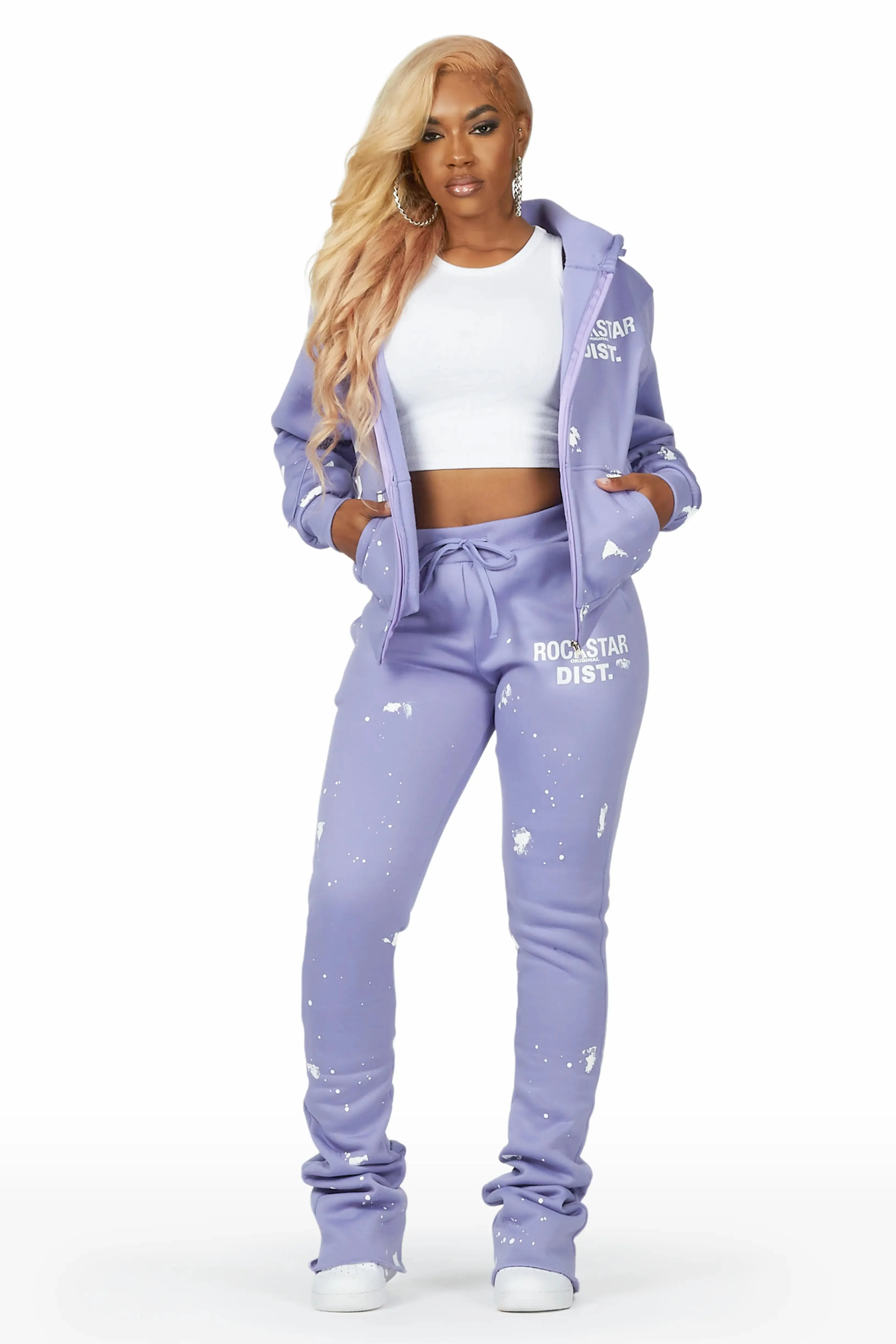 Halloway Periwinkle Zip Up Super Stacked Trackset sold by Rockstar Original product image thumbnail 2