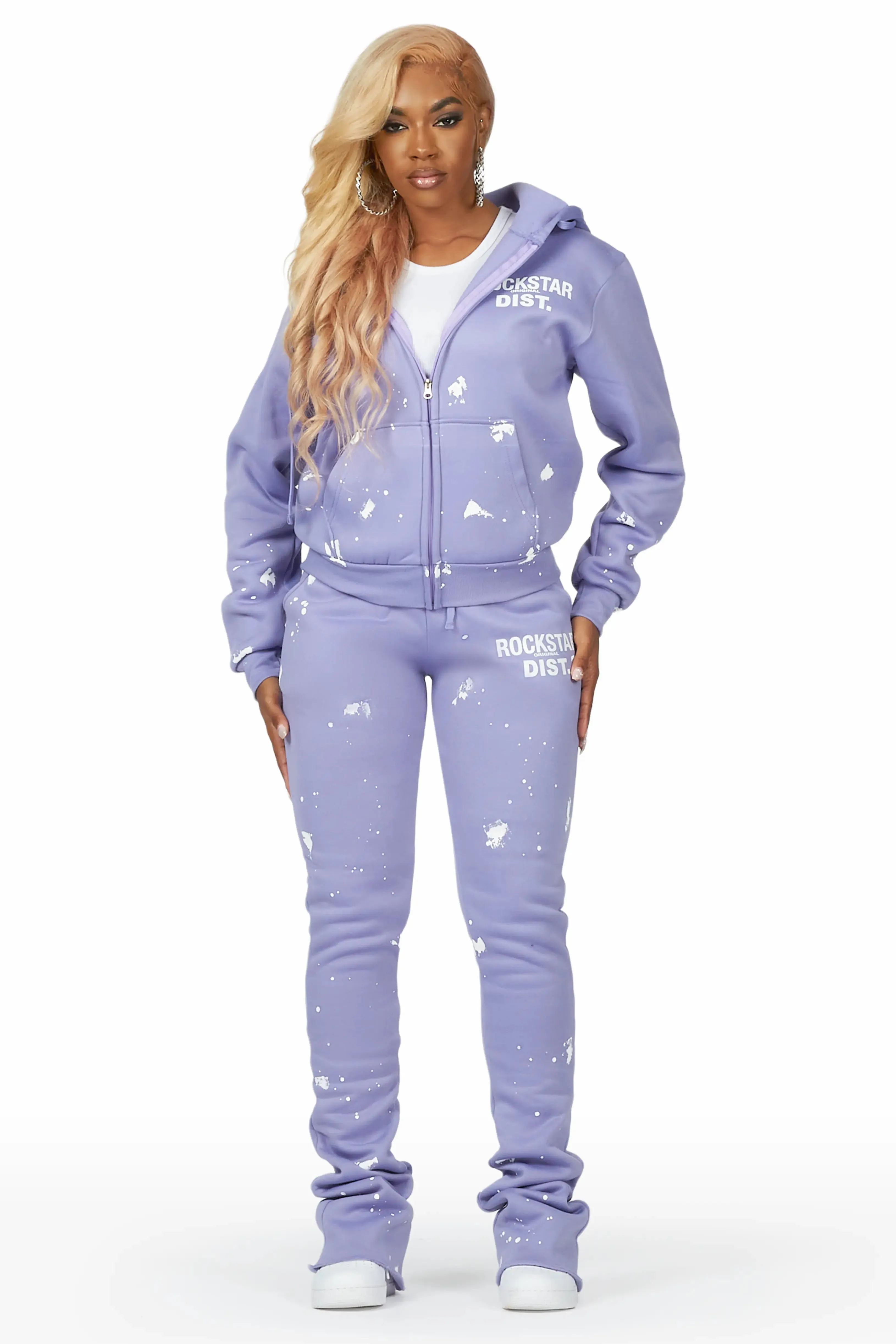 Halloway Periwinkle Zip Up Super Stacked Trackset sold by Rockstar Original product image thumbnail 4