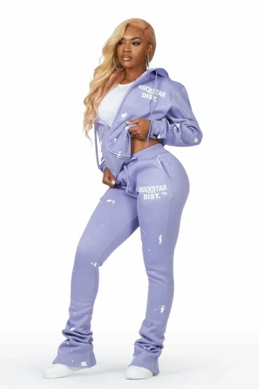 Halloway Periwinkle Zip Up Super Stacked Trackset sold by Rockstar Original